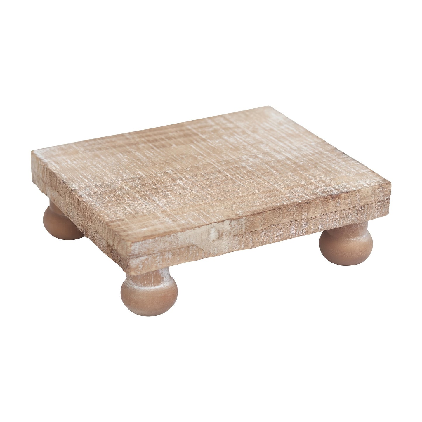 Farmhouse Wood Pedestal Stand Riser