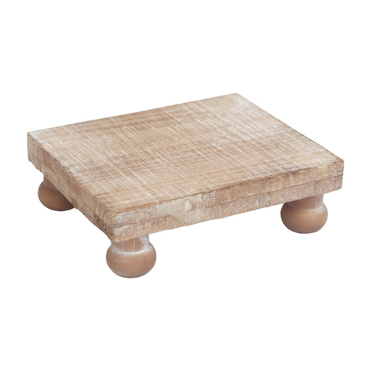 Farmhouse Wood Pedestal Stand Riser