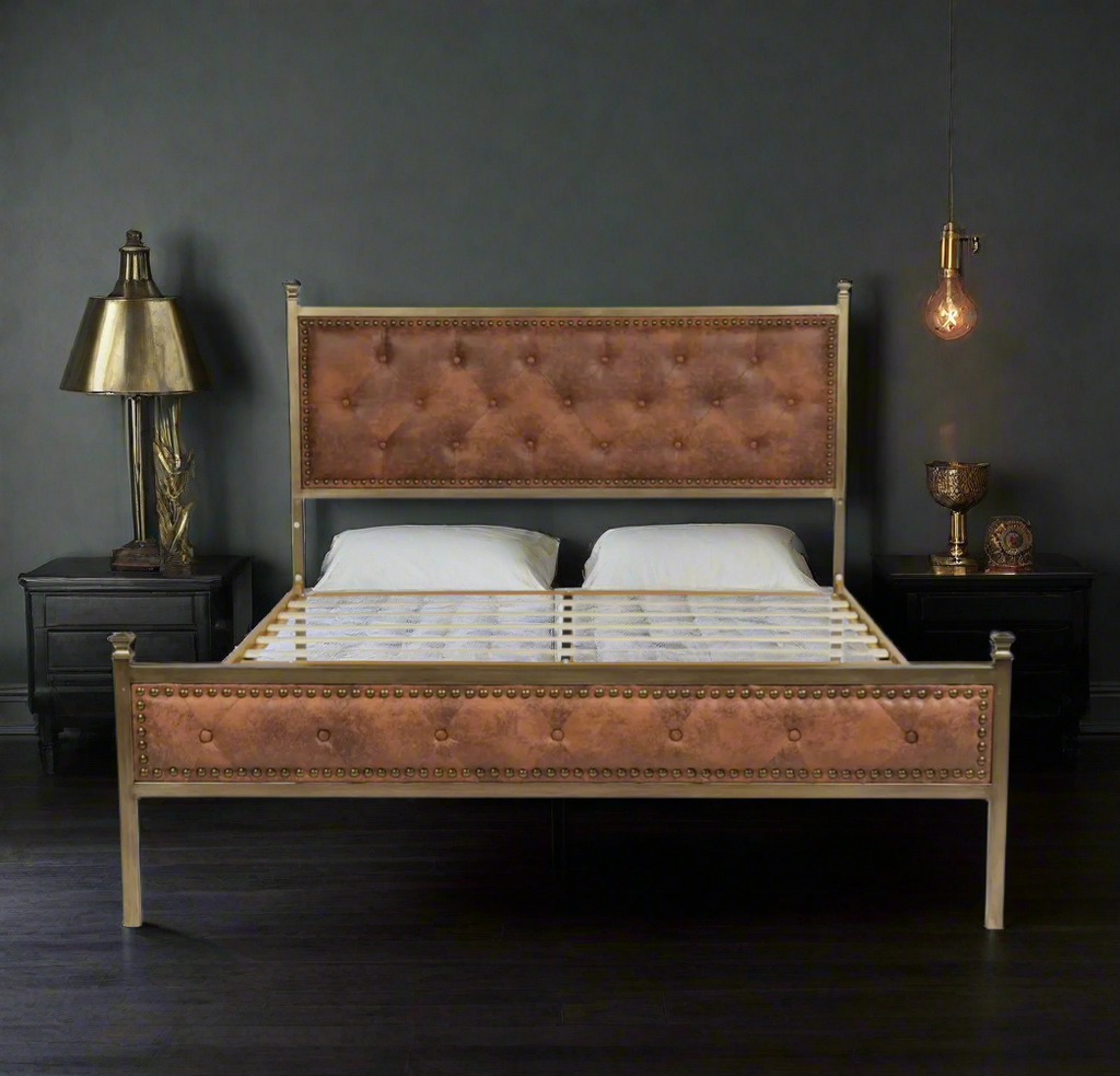 Urban glam tufted Queen size platform bed