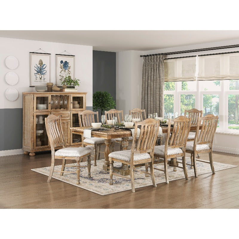 Wheatfield Slat-Back Dining Chairs (Set of 2)
Textured Upholstery | Farmhouse Warmth