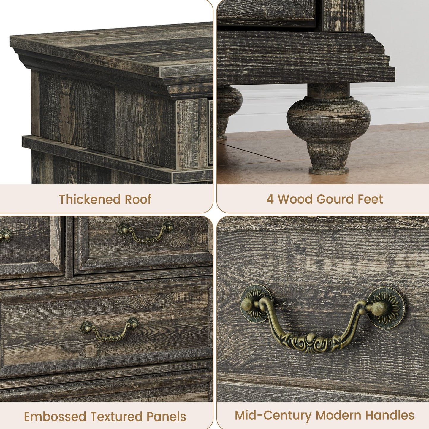 Hawthorne Ridge Nine-Drawer Chest

Spacious Storage Dresser Cabinet with Metal Handles