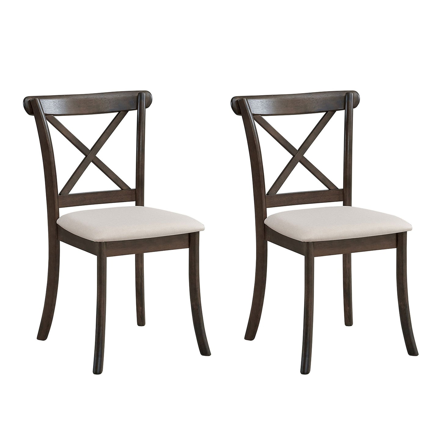 Somerset X-Back Dining Chairs (Set of 2) | Upholstered Farmhouse Style