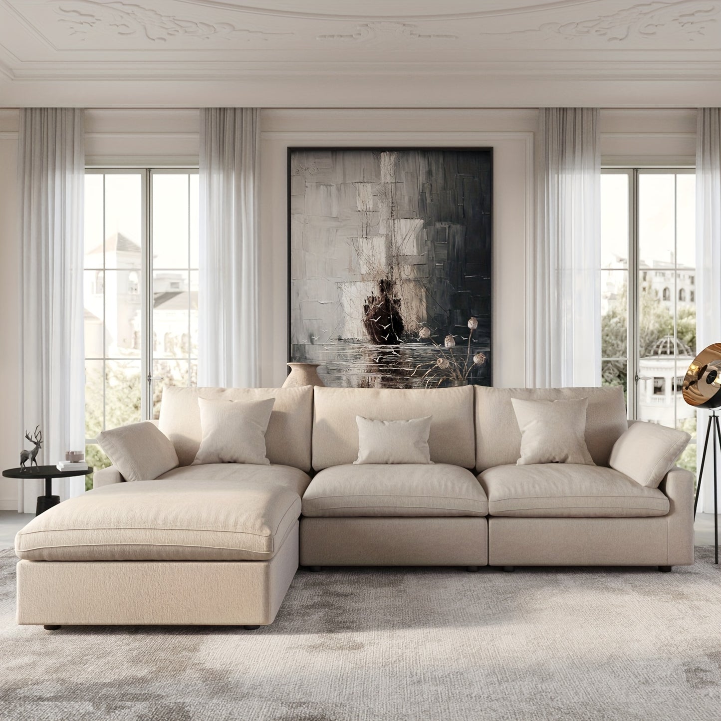 Chic Woods Home Collection — The Fairmount Modular Cloud Sectional - solid wood furniture by Chic Woods