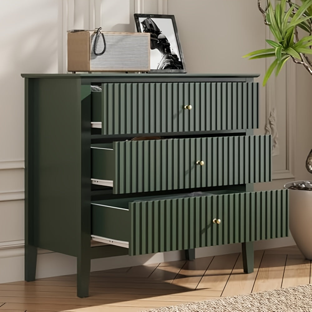 30″ Fluted Nightstand Collection — Sleek Storage Chests in Multiple Finishes