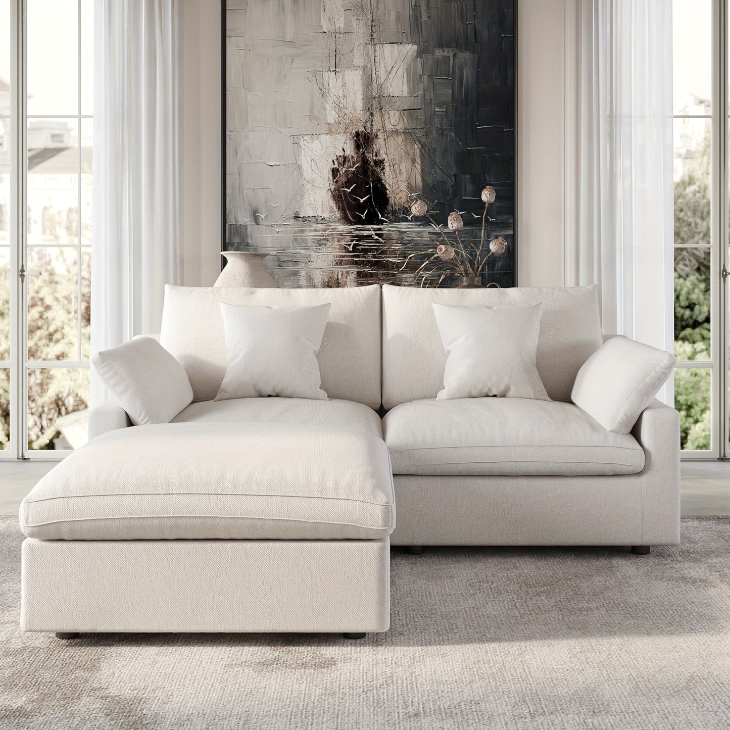 Chic Woods Home Collection — The Fairmount Modular Cloud Sectional - solid wood furniture by Chic Woods