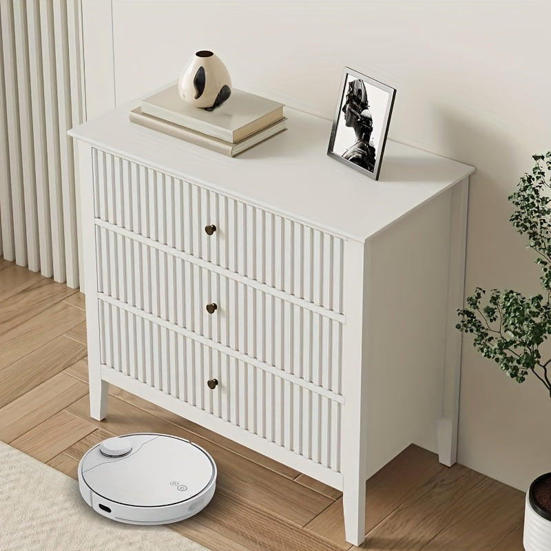 30″ Fluted Nightstand Collection — Sleek Storage Chests in Multiple Finishes