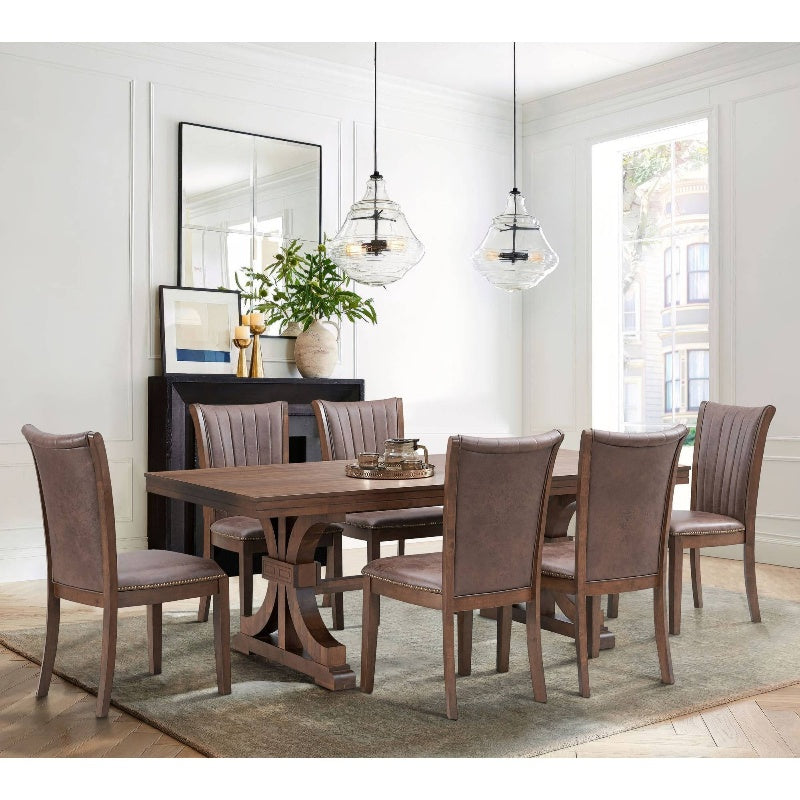 stanford Oak Trestle Dining Table (Seats 6–8)