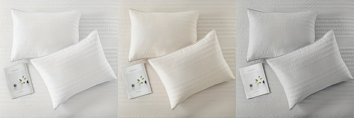 Ultra - Lightweight Embossed Bedding Set – Soft, Breathable 3 - Piece Quilt Set - solid wood furniture by Chic Woods