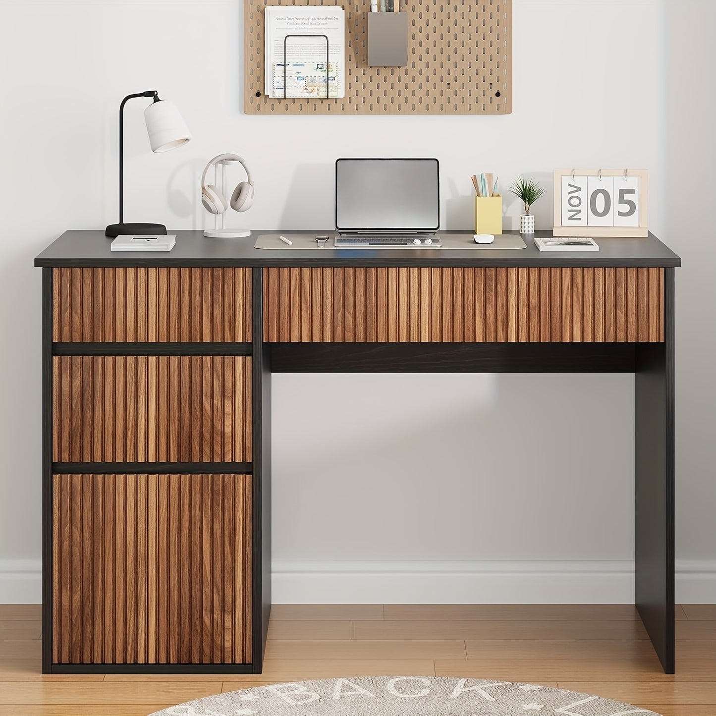 Chic Woods Home Collection — The Mercer 48” Storage Desk - solid wood furniture by Chic Woods