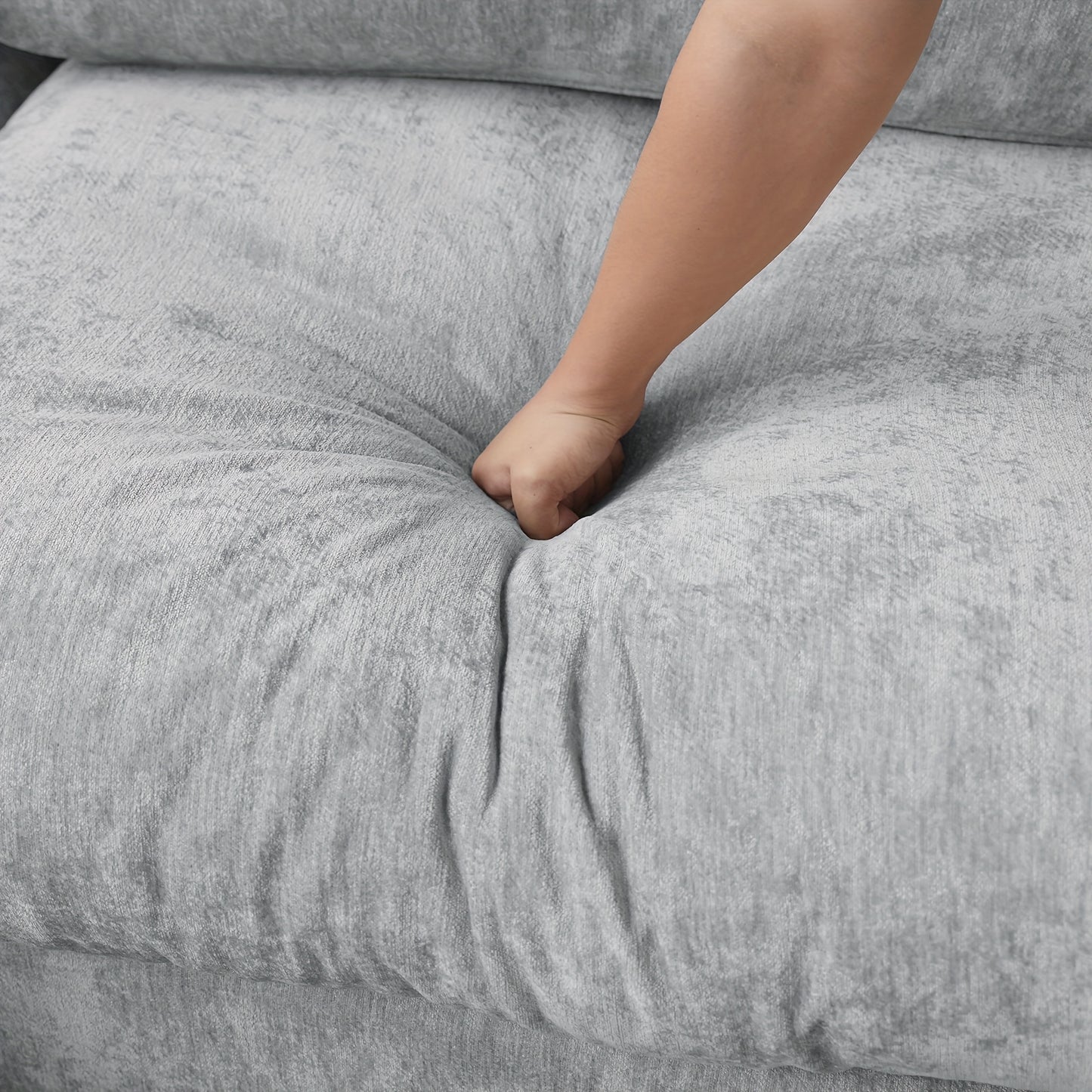 Montclair 134” Modular Lounge Sofa | Oversized L-Shape with Ottoman