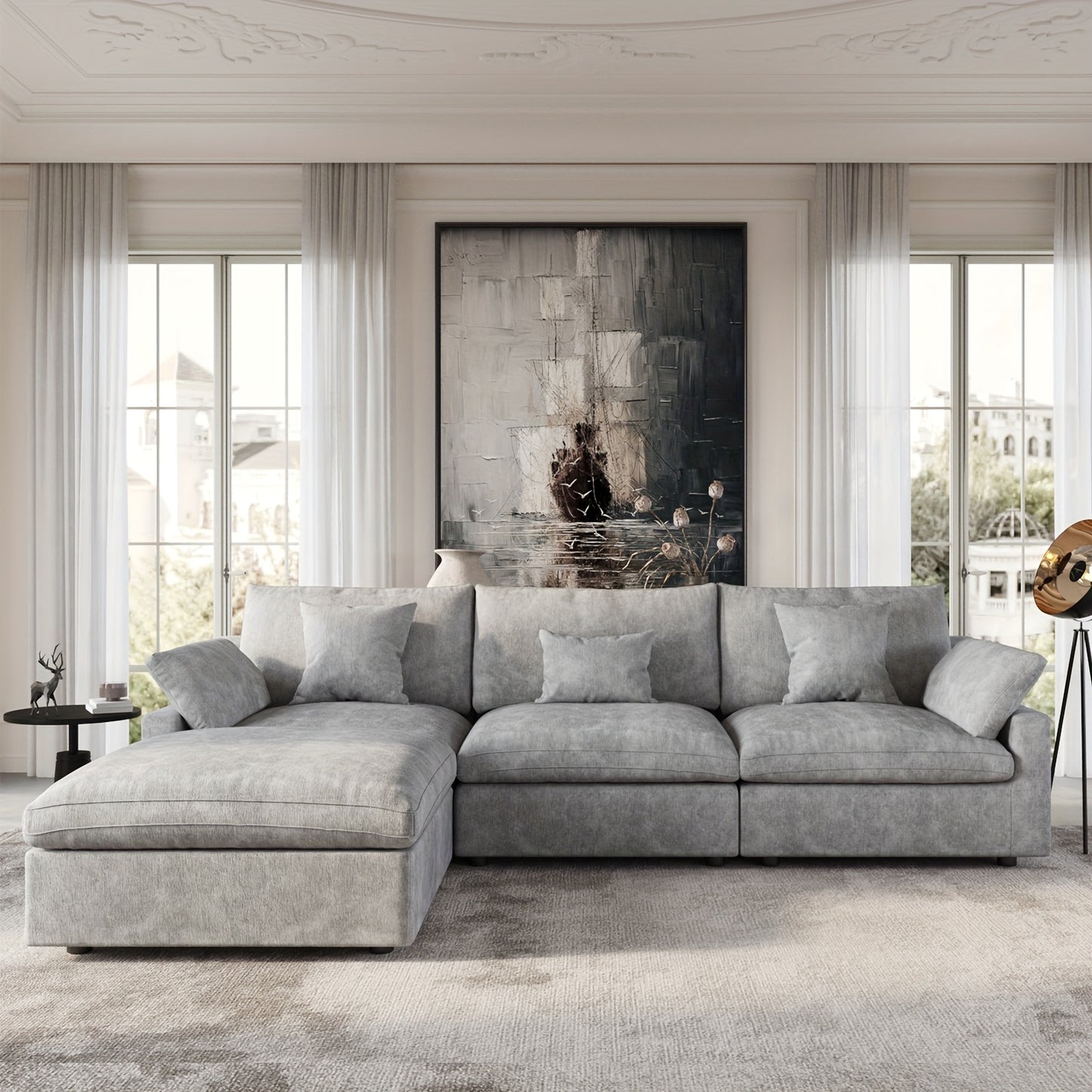 Chic Woods Home Collection — The Fairmount Modular Cloud Sectional - solid wood furniture by Chic Woods