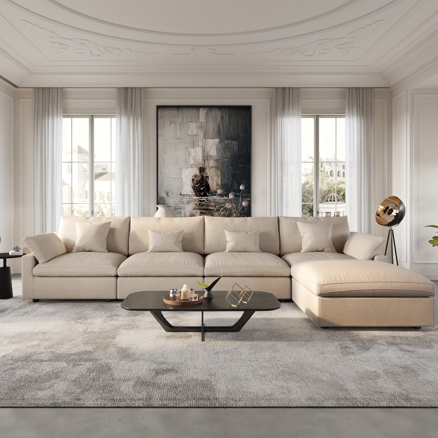 Chic Woods Home Collection — The Fairmount Modular Cloud Sectional - solid wood furniture by Chic Woods