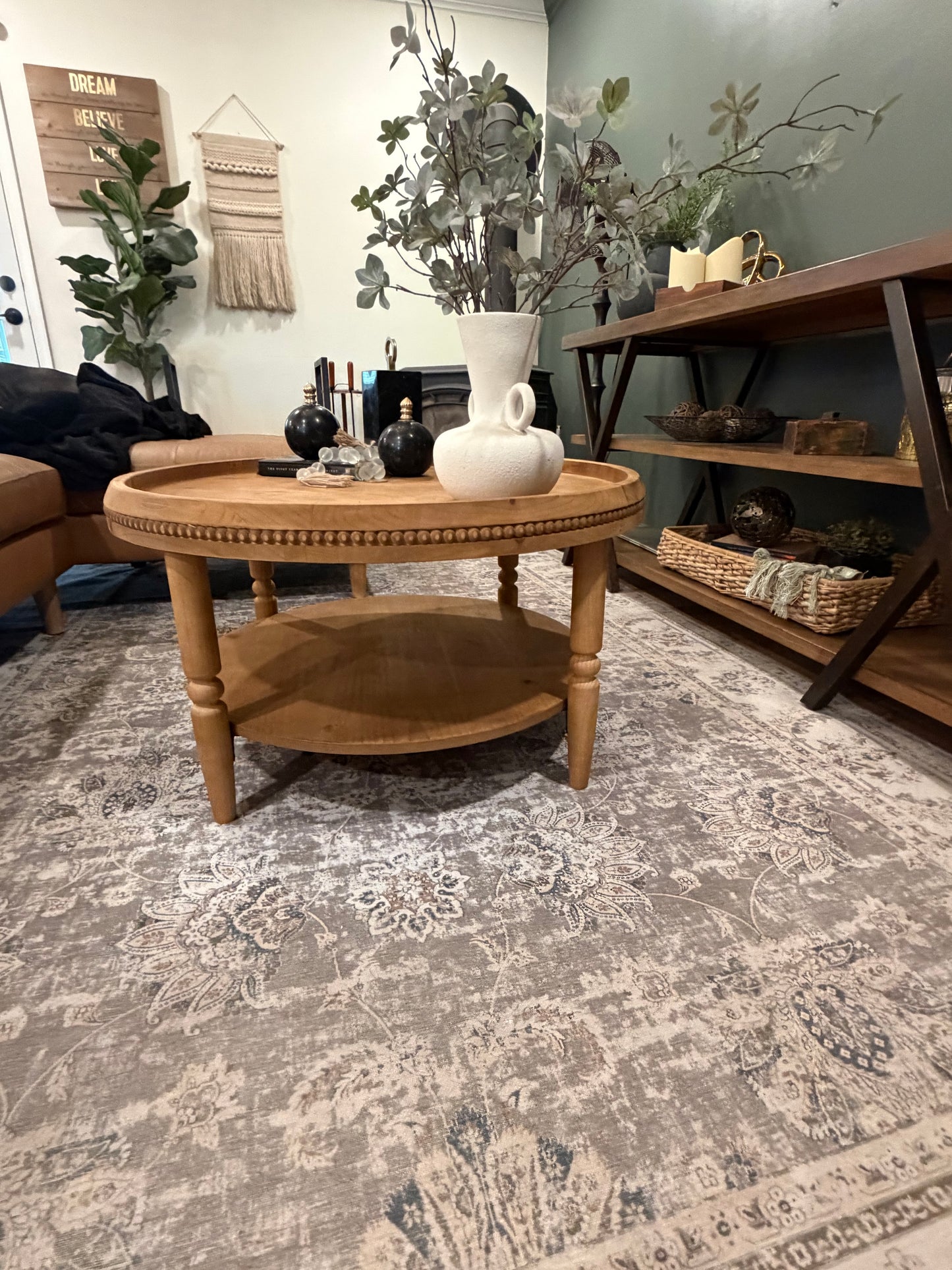 Florence Round Wood Coffee Table