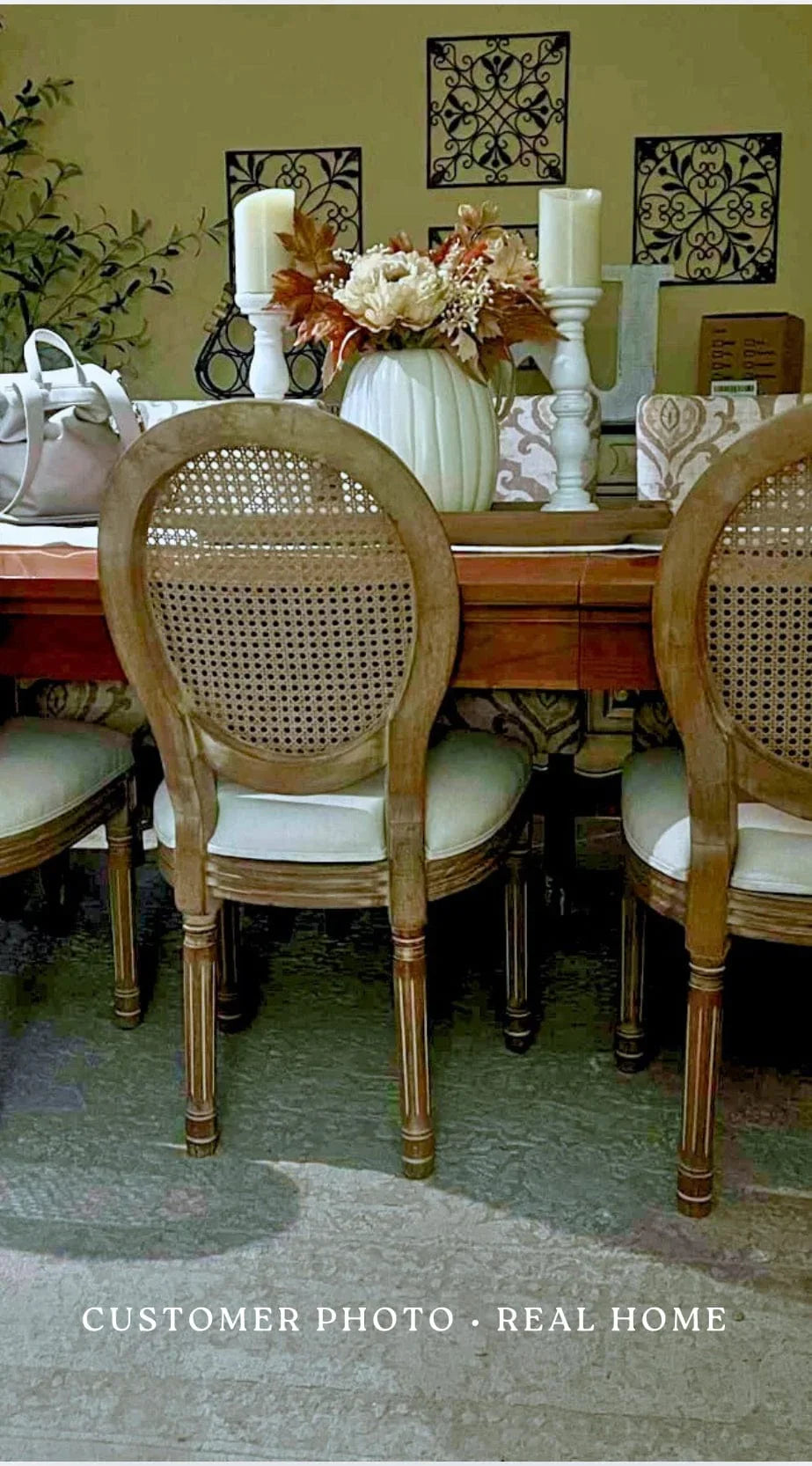 Rattan Back Dining Chairs – Solid Wood & Natural Cane (Sets of 2, 4, 6 & More) - solid wood furniture by Chic Woods