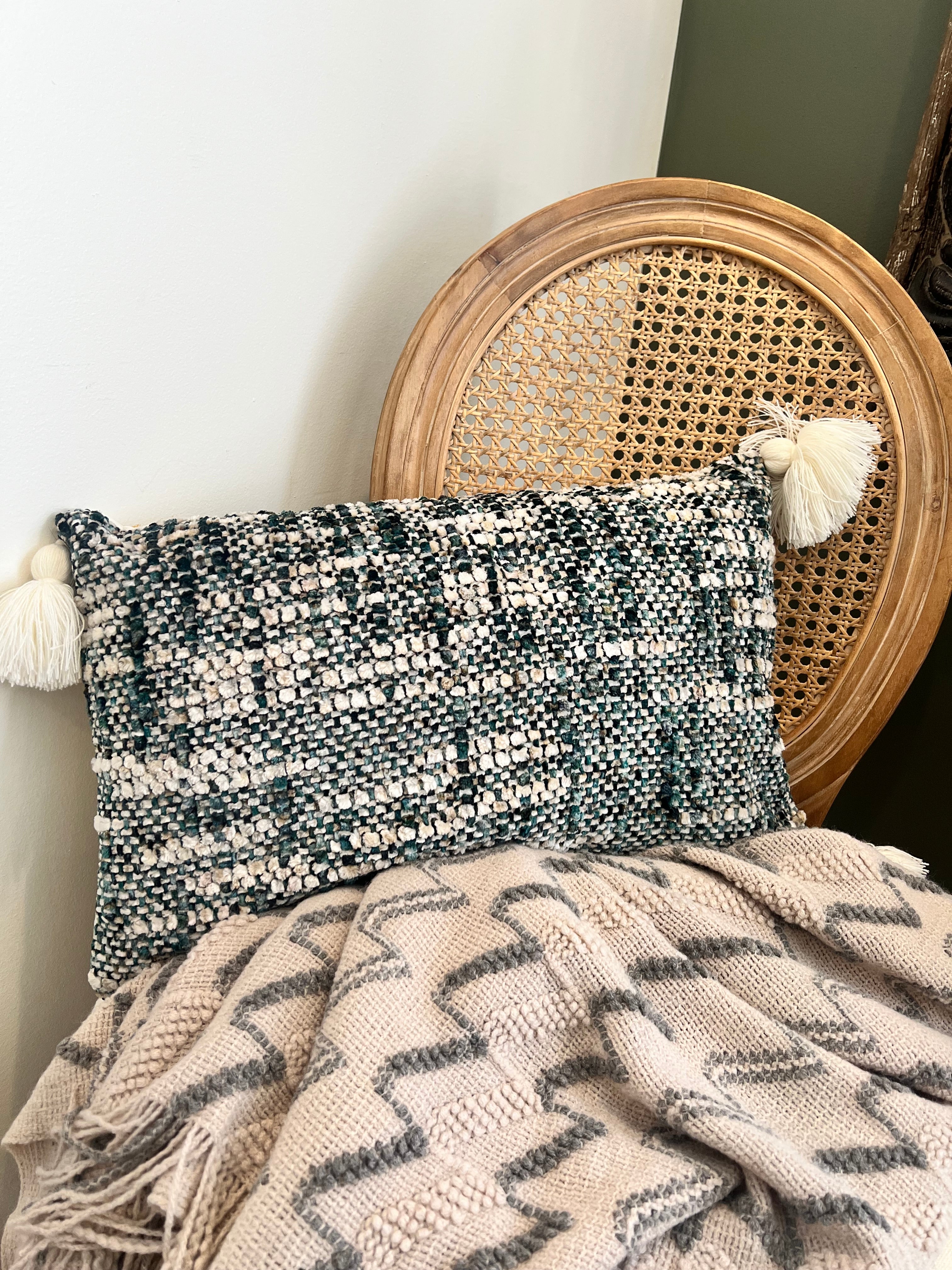 Bohemian Vintage Stripes Chenille decorative Pillow cover