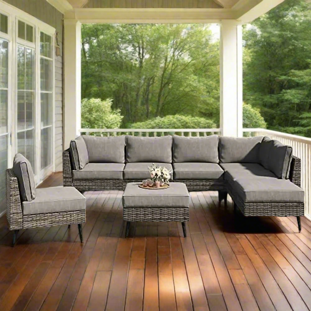 8- Piece Modern Outdoor Sectional Patio Furniture Set