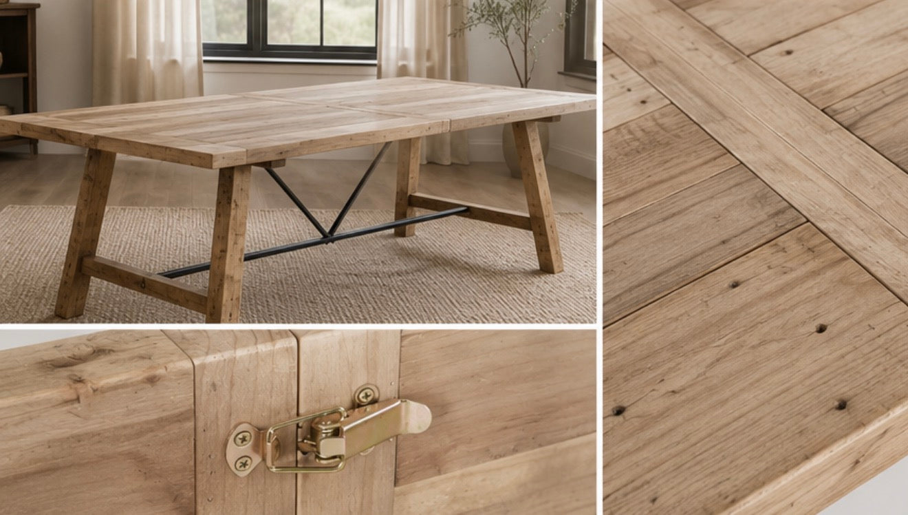 Sonoma 72” Solid Wood Farmhouse Dining Table