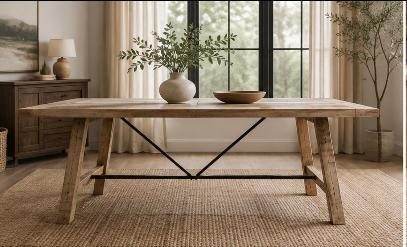 Sonoma 72” Solid Wood Farmhouse Dining Table