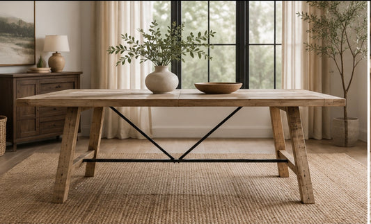 Sonoma 72” Solid Wood Farmhouse Dining Table