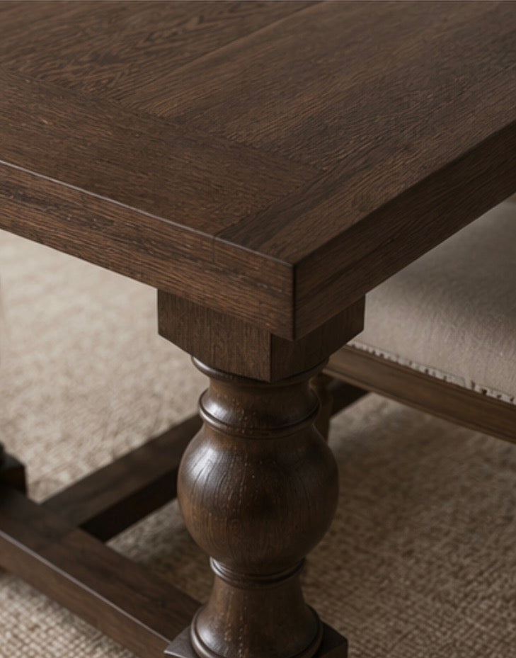 Leon Solid Wood Dining Table –