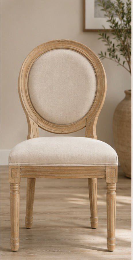 Colette Upholstered Back Dining Chair – Solid Wood | Beige Linen 

(Variants: Set of 2 • Set of 4 • Set of 6 • Set of 8 • Set of 10 • Set of 12)
