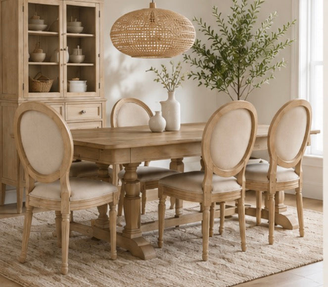 Colette Upholstered Back Dining Chair – Solid Wood | Beige Linen 

(Variants: Set of 2 • Set of 4 • Set of 6 • Set of 8 • Set of 10 • Set of 12)
