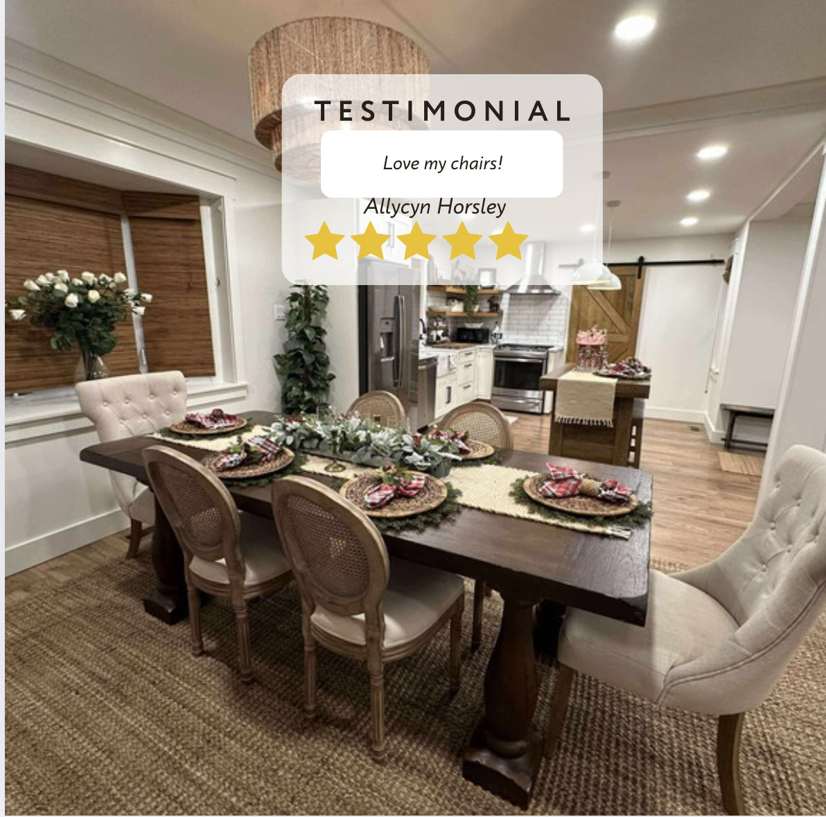 Rattan Back Dining Chairs — Solid Wood & Natural Cane

(Sets of 2, 4, 6 & More)