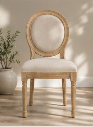 Colette Upholstered Back Dining Chair – Solid Wood | Beige Linen 

(Variants: Set of 2 • Set of 4 • Set of 6 • Set of 8 • Set of 10 • Set of 12)