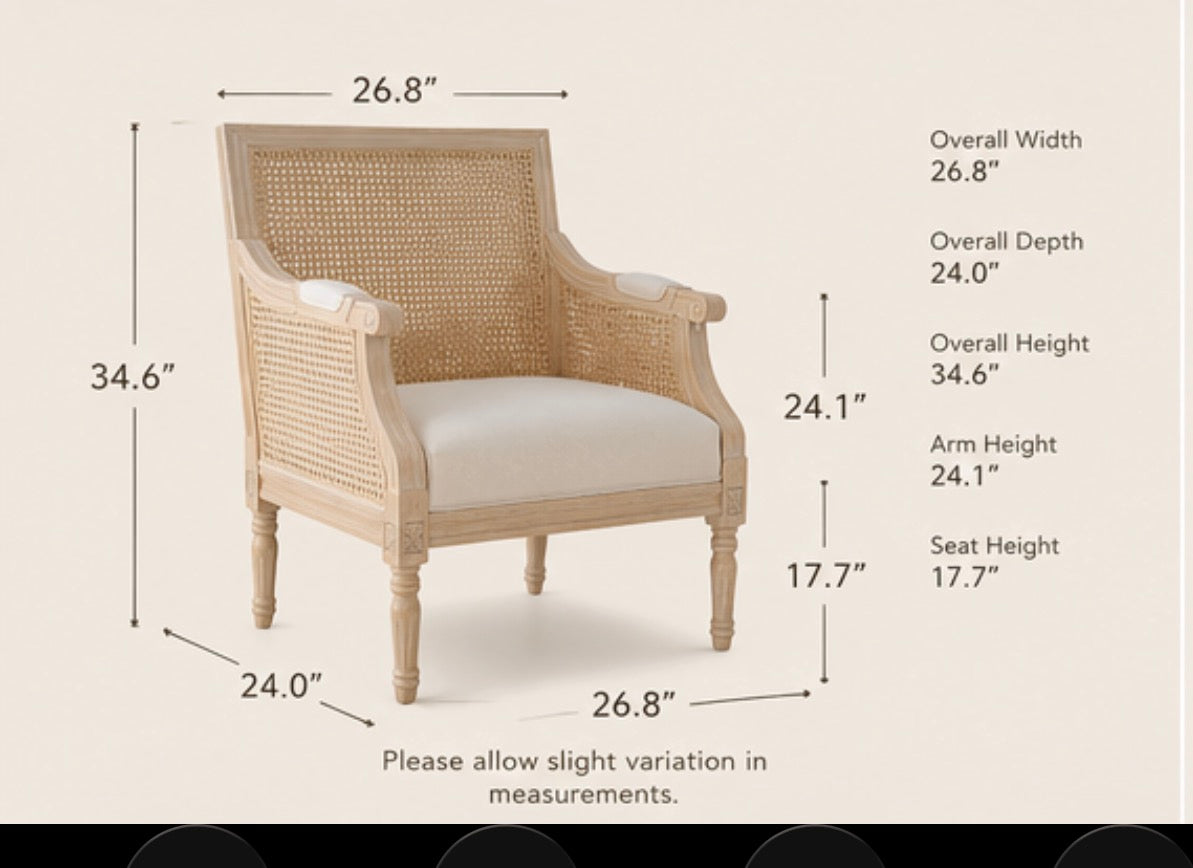 Camilla French Cane Accent Chairs | Set of 2