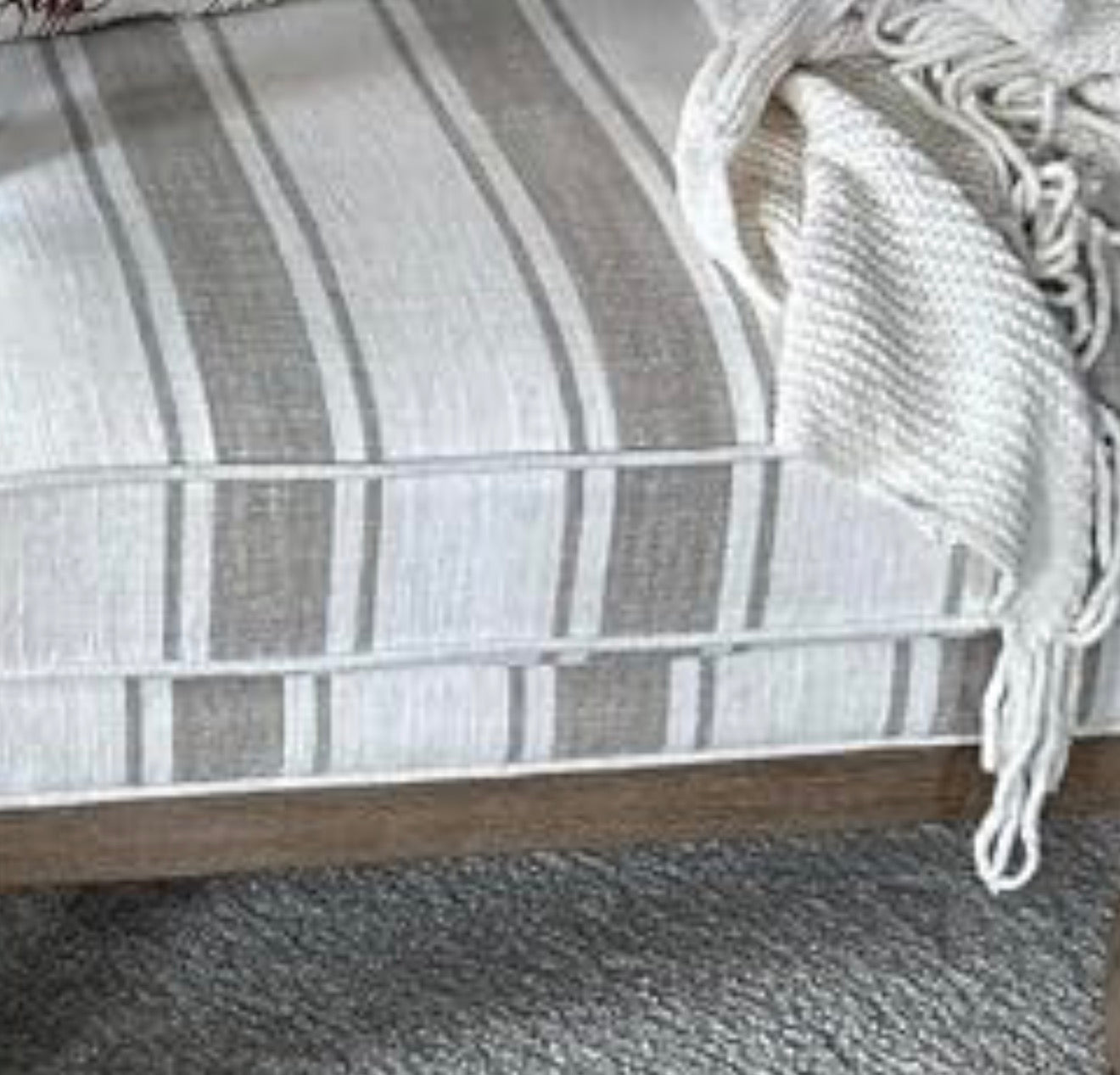 Harbor Stripe Accent Chair | Upholstered Wood Accent Chair