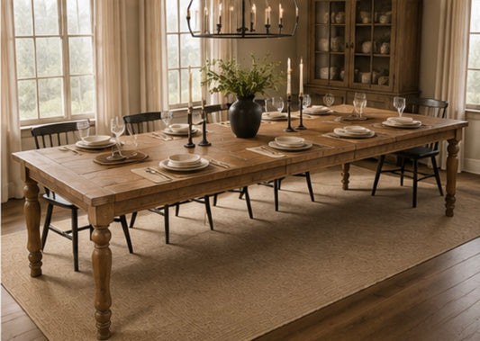 Sawyer Farmhouse Extension Dining Table
