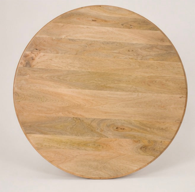 Beaumont Solid Mango Wood Round Pedestal Dining Table