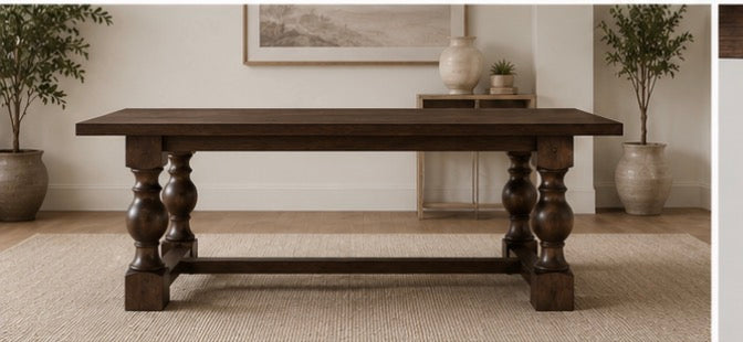 Leon Solid Wood Dining Table –