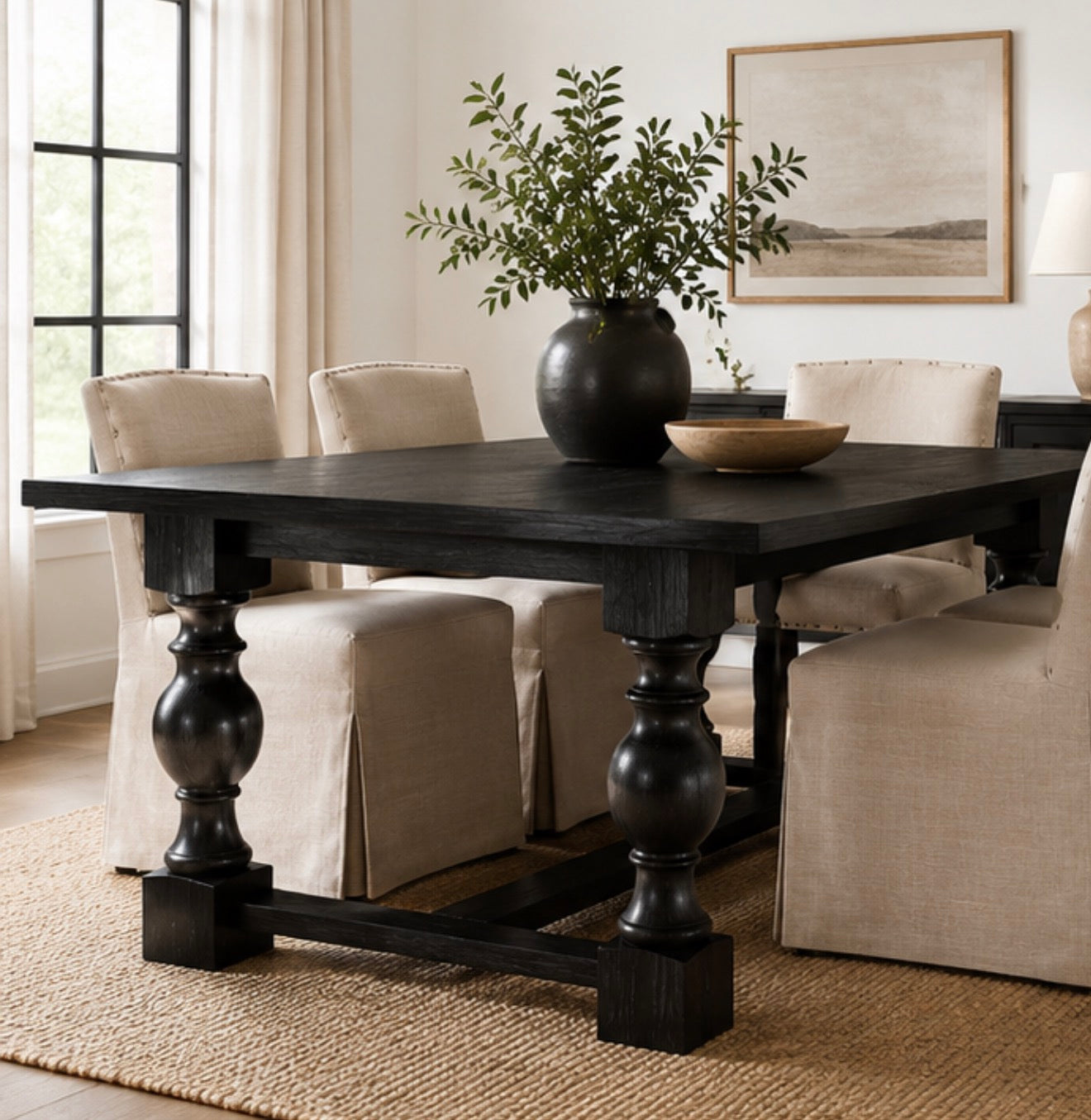 Leon Solid Wood Dining Table –