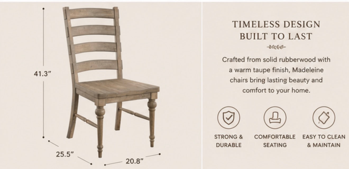 Madeleine Ladderback Dining Chairs | Set of 2