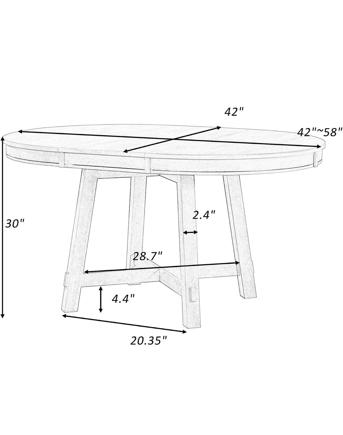 The Adelaide Round Extendable Dining Table