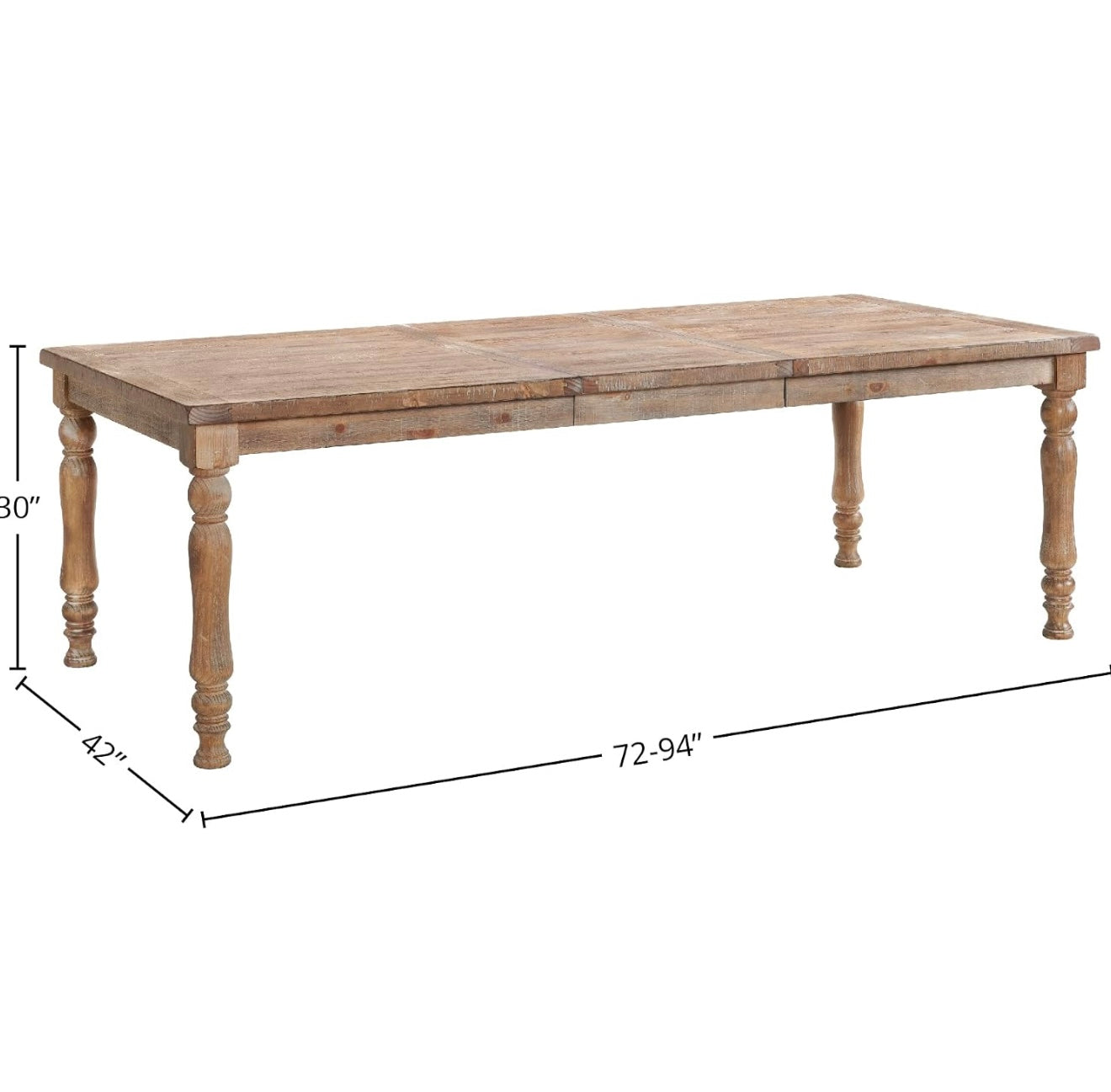 Sawyer Farmhouse Extension Dining Table