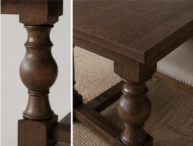 Leon Solid Wood Dining Table –
