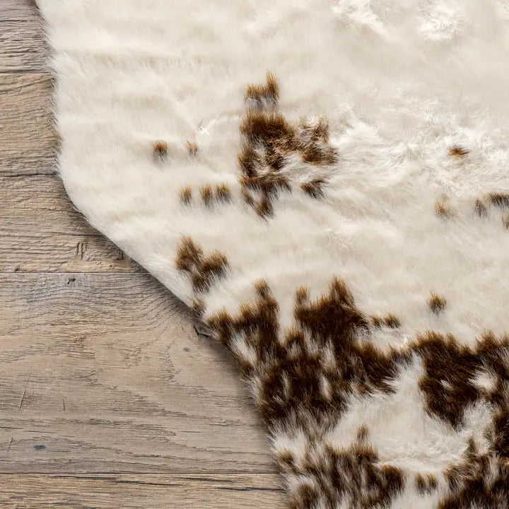 Faux Cowhide Washable Area Rug