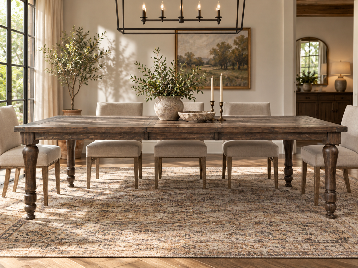 Heritage Farmhouse Extension Dining Table