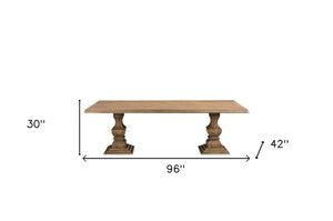 Johanna Solid Wood Double Pedestal Dining Table
