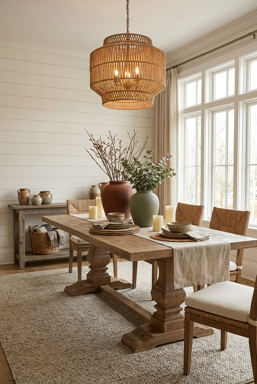 Johanna Solid Wood Double Pedestal Dining Table