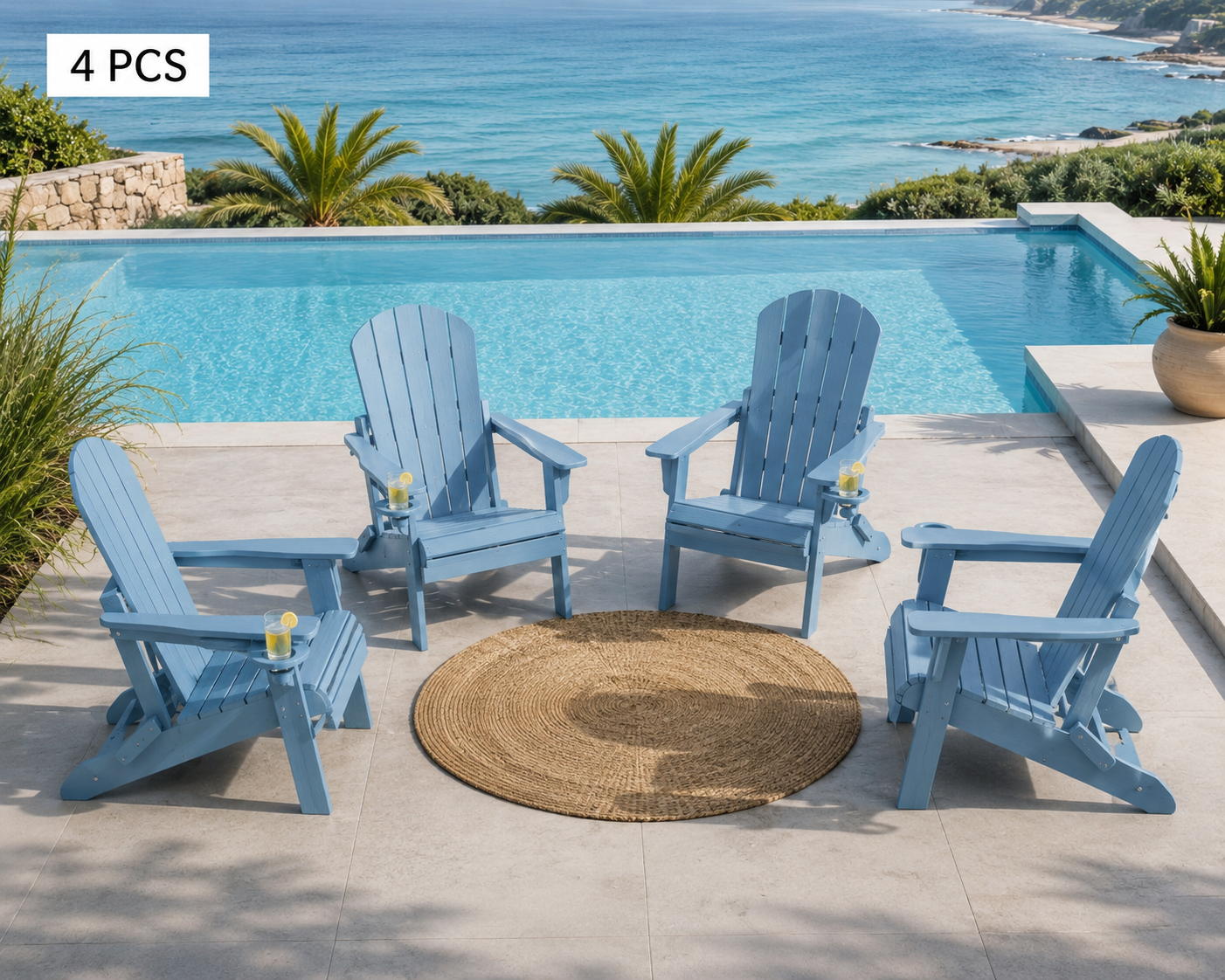 Harbor Ridge HDPE Folding Adirondack Chair Collection