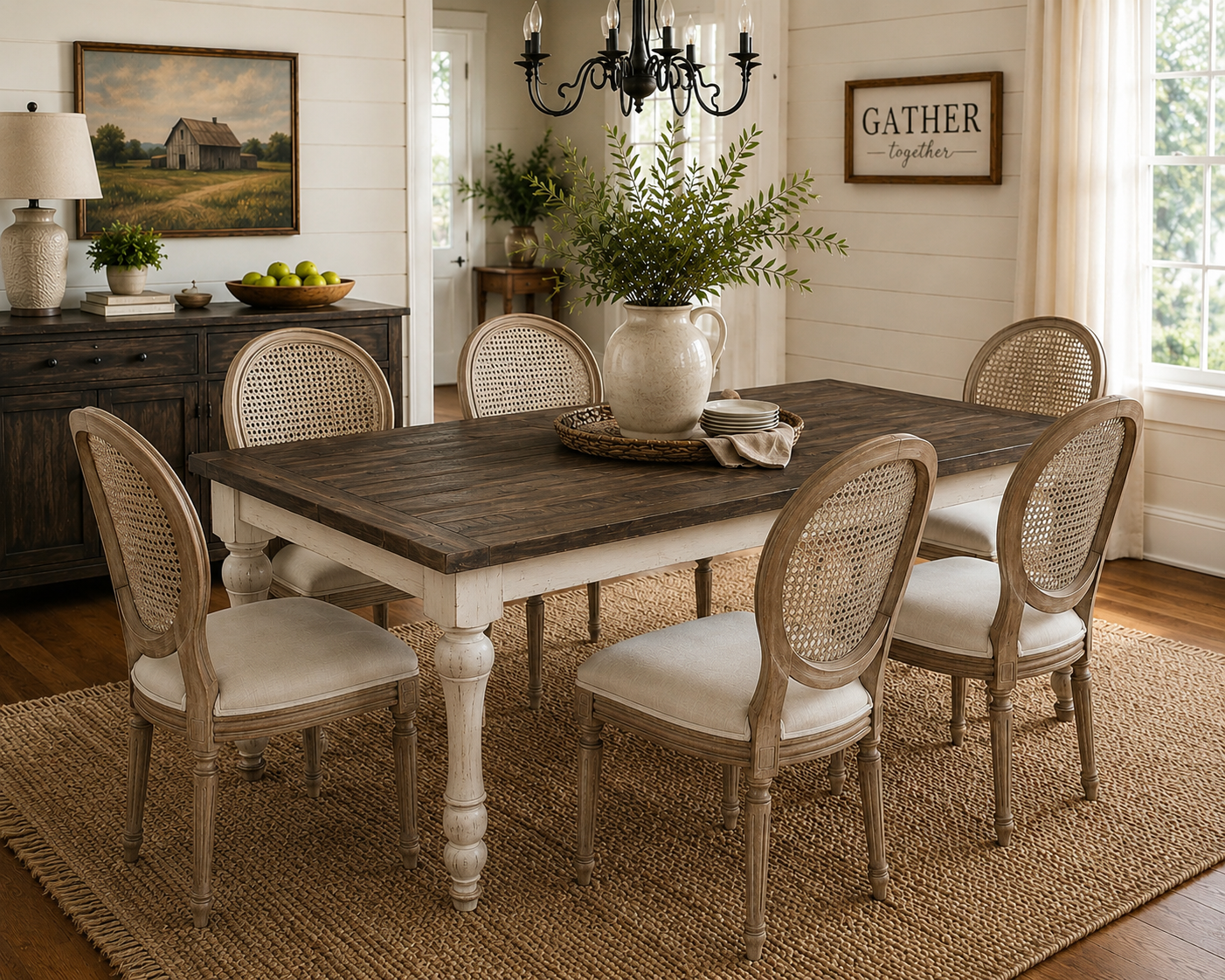 Heritage Farmhouse Extension Dining Table