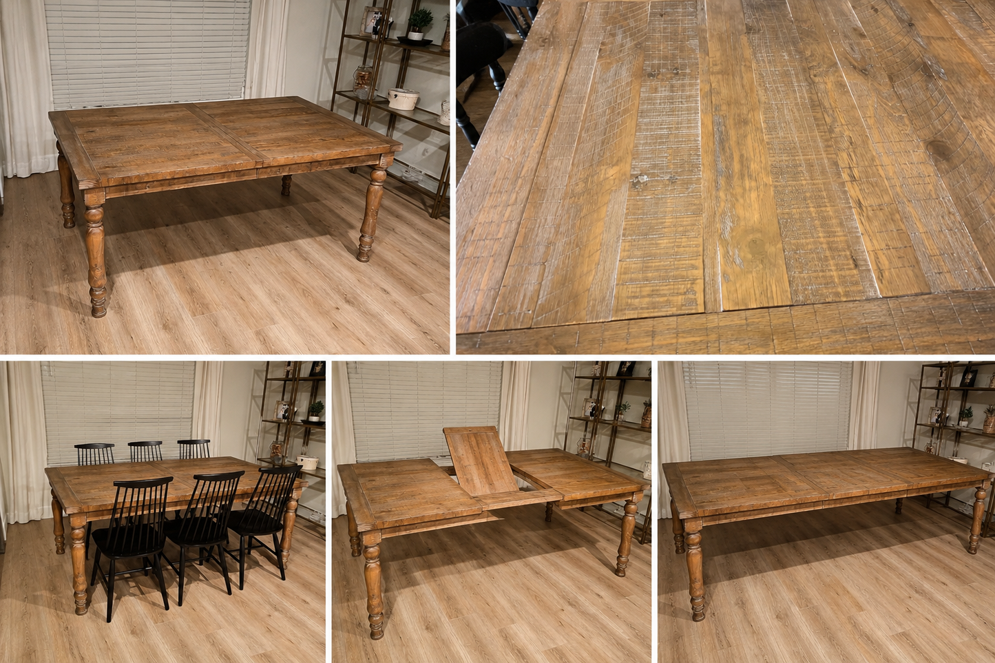 Sawyer Farmhouse Extension Dining Table