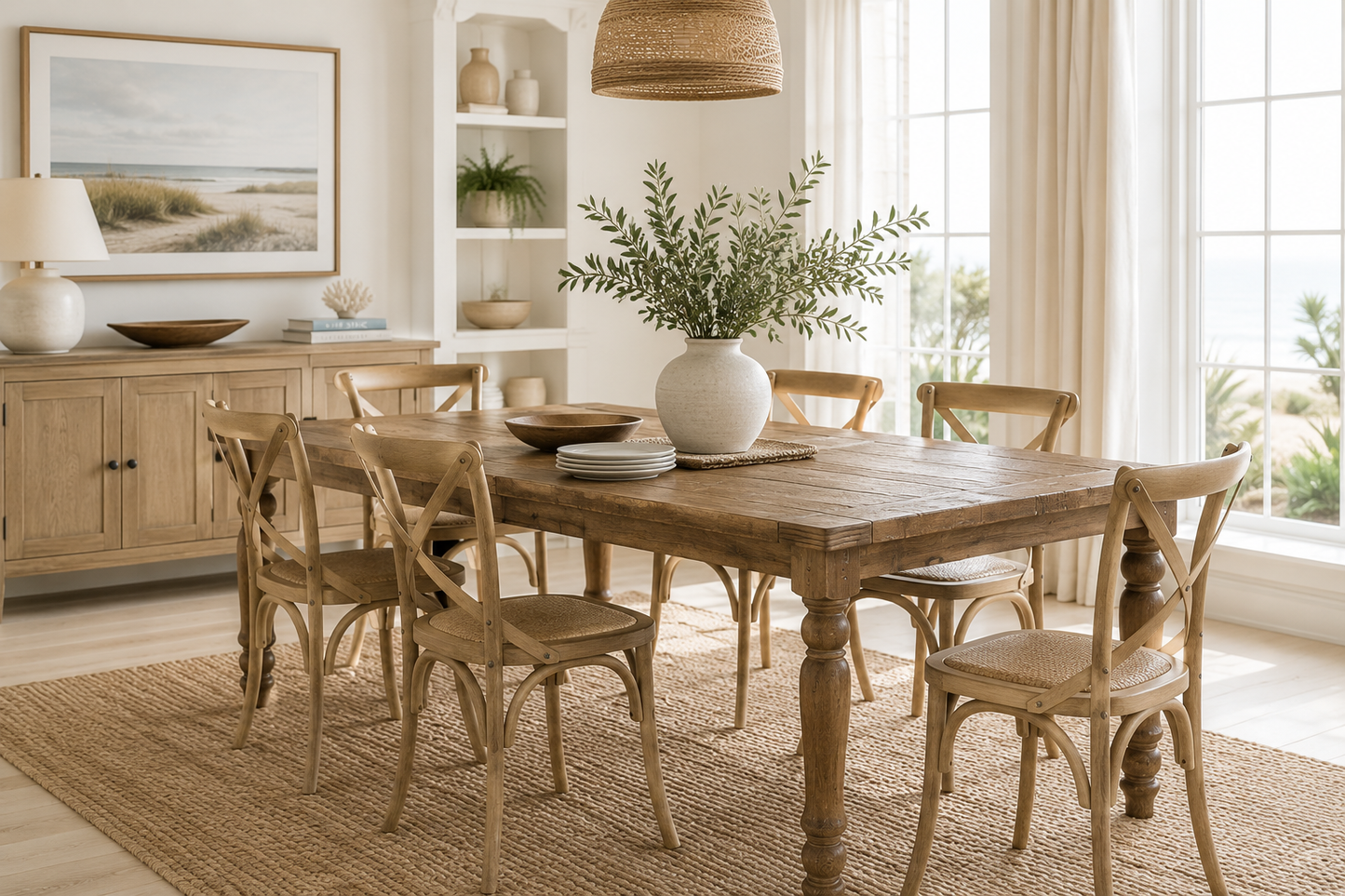 Sawyer Farmhouse Extension Dining Table