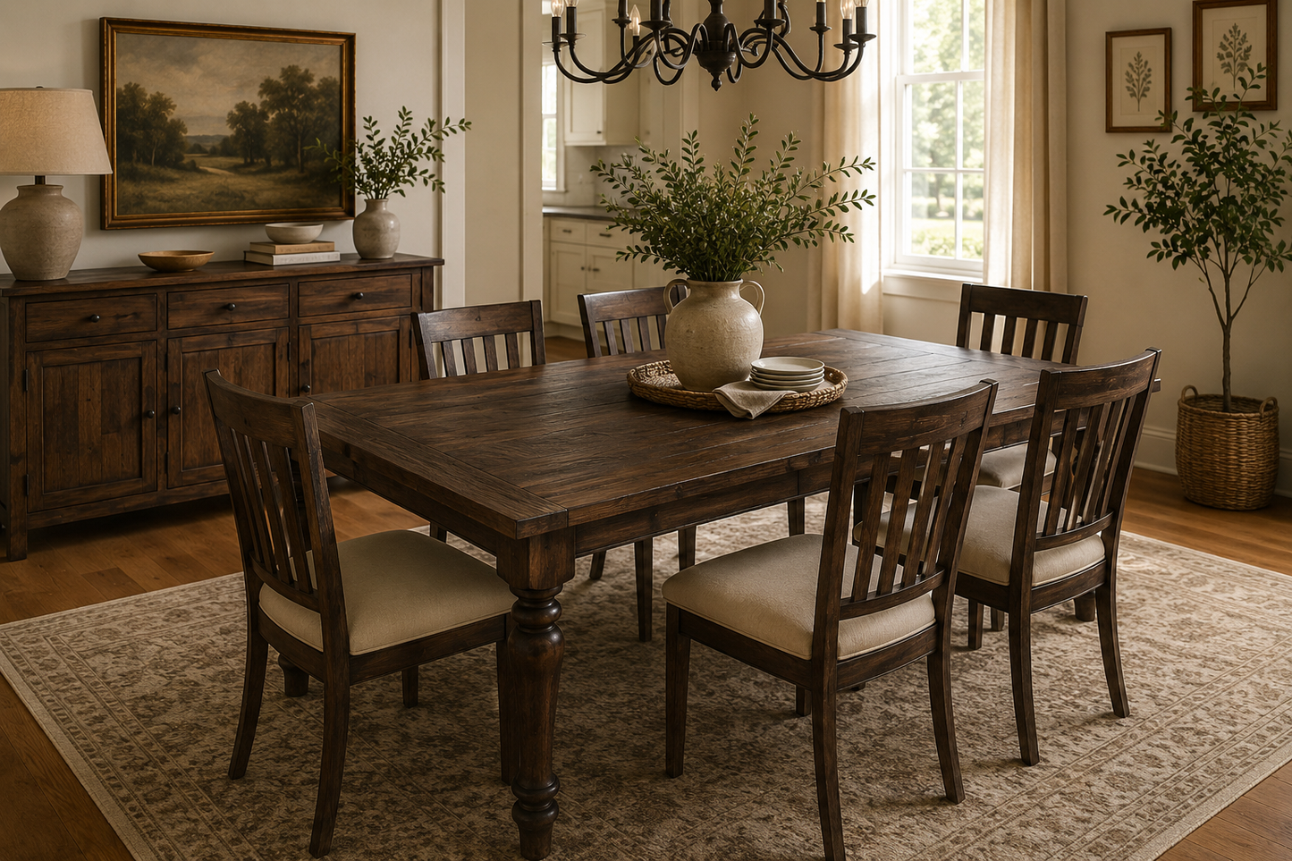 Heritage Farmhouse Extension Dining Table