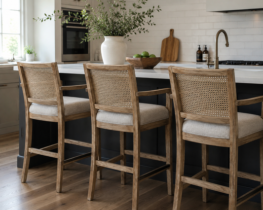 Harbor Cane Back Counter Stool