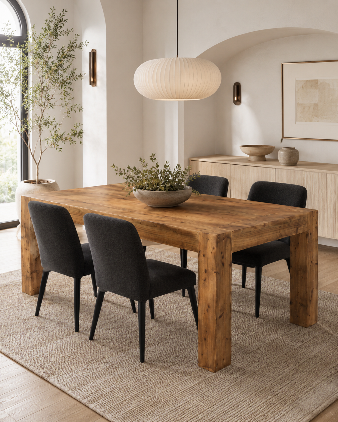 Marlowe 63” Solid Wood Dining Table