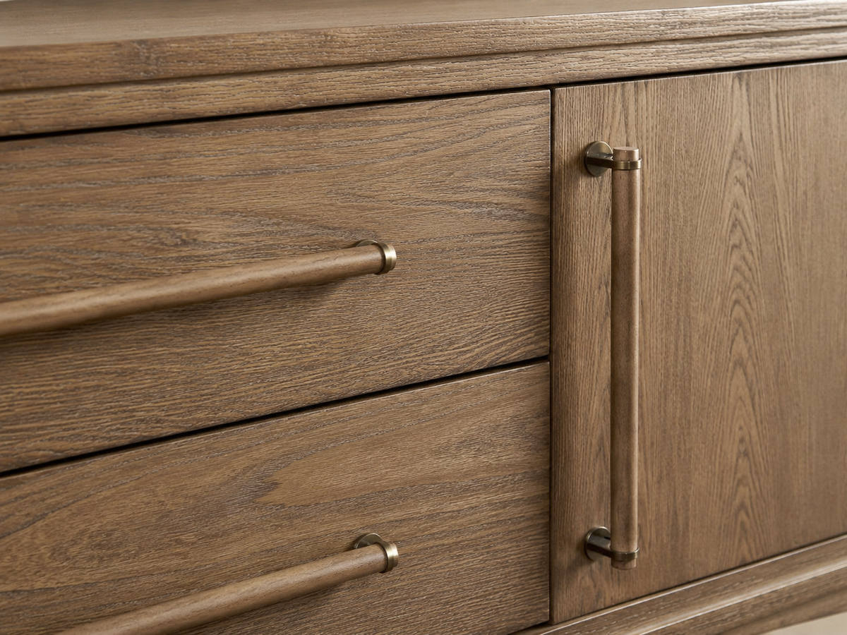 Hollis 72” Sideboard in Weathered Caramel Oak